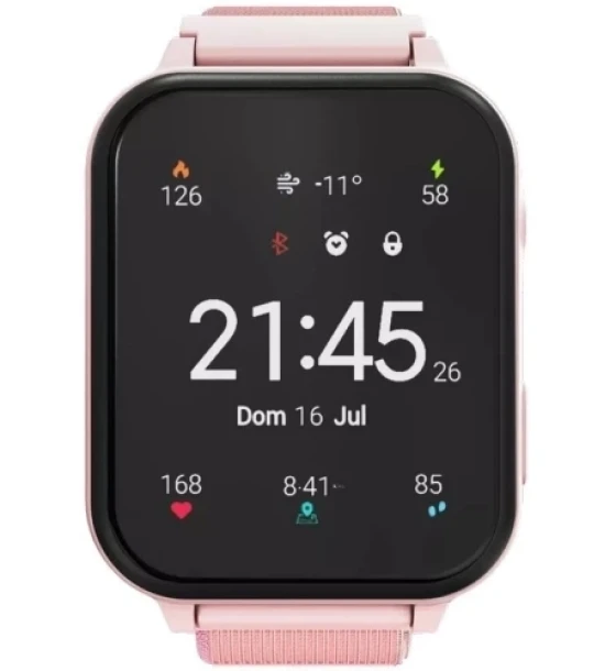 Smartwatch Canyon Alfie KW-37, 1.69 inch, Curea Nylon, Pink