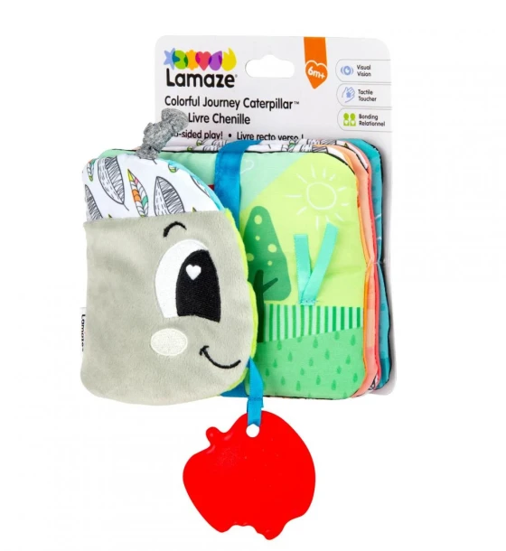 Jucarie pentru bebelusi, carte colorata-calatoria omidei, lamaze