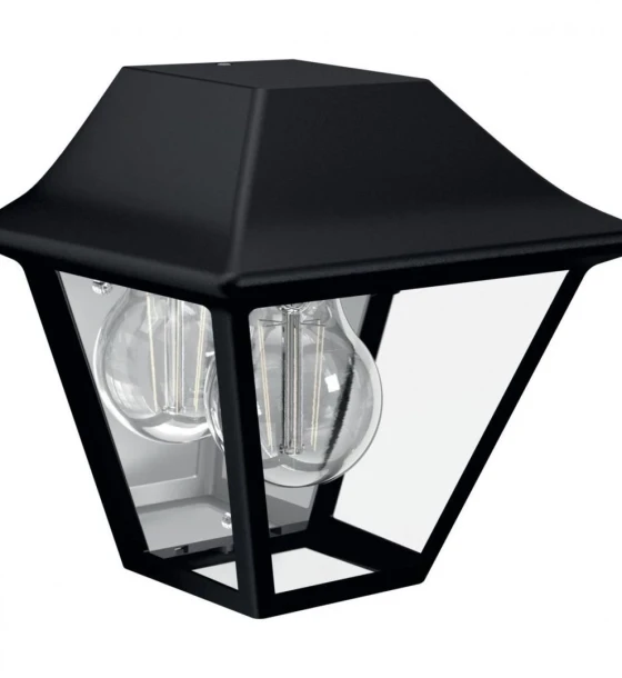 Aplica tip felinar pentru exterior Philips Alpenglow, 1xE27, max 42W, IP44, 130x181x170mm, Negru