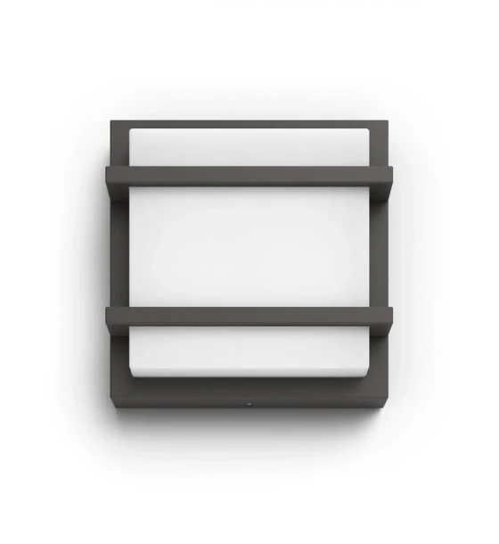 Aplica LED pentru exterior Philips Petronia, 12W 83W, 1200 lm, luminacalda 2700K, IP44, 190x190x53mm, Antracit