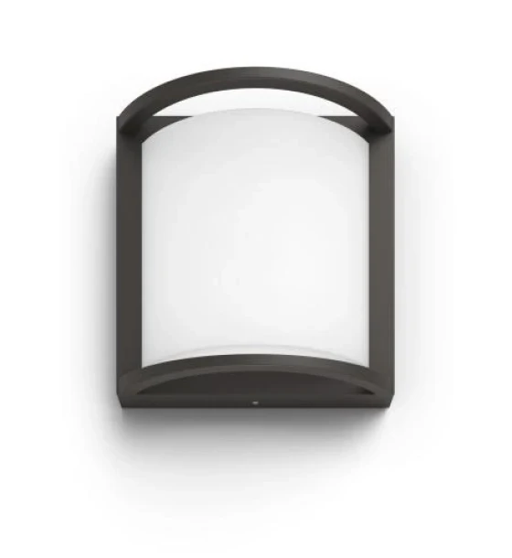 Aplica LED pentru exterior Philips Samondra, 12W 83W, 1200 lm, luminaneutra 4000K, IP44, 190x190x90mm, Antracit