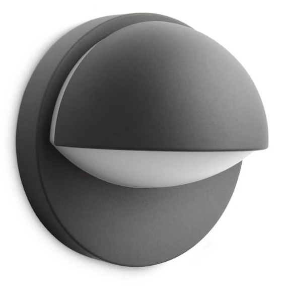 Aplica pentru exterior Philips June, 1xE27, max 42W, IP44, 135x195mm, Antracit