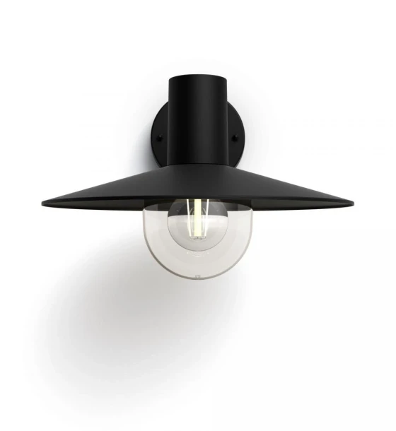 Aplica tip felinar pentru exterior Philips Skua, 1xE27, max 42W, IP44, 300x344x218mm, Negru