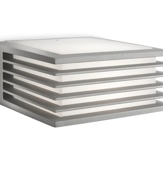 Aplica pentru exterior Philips Shades, 1xE27, max 42W, IP44, 170x171x82mm, Gri
