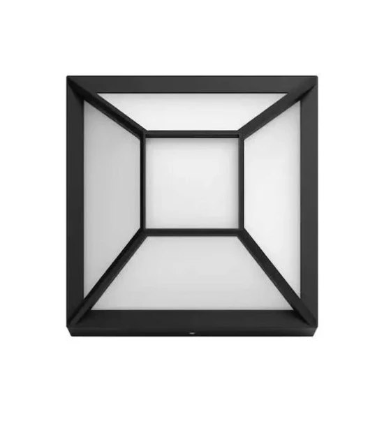 Aplica LED pentru exterior Philips Drosera, 12W 83W, 176V, 1200 lm, lumina calda 2700K, IP44, 74x190mm, Negru