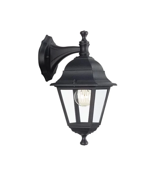 Aplica tip felinar pentru exterior Philips Lima DOWN, 1xE27, max 60W, IP44, 205x150x355mm, Negru