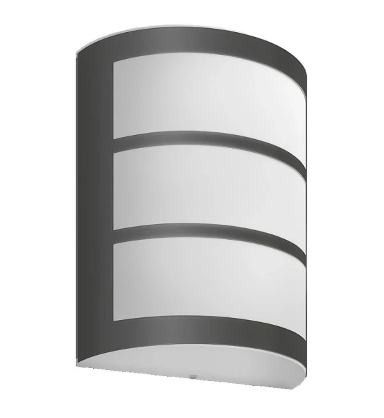 Aplica LED pentru exterior Philips Python, 6W, 450 lm, lumina calda 2700K, IP44, 84x171x215mm, Antracit