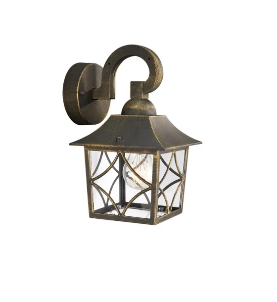 Aplica tip felinar pentru exterior Philips Cambridge, 1xE27, max 60W, IP44, 204x170x286mm, Bronz