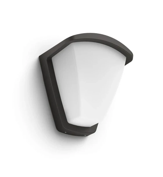 Aplica pentru exterior Philips Kiskadee, 1xE27, max 42W, IP44, 140x197x212mm, Antracit