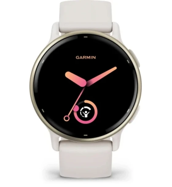 SmartWatch Garmin vivoactive 5, 1.2inch, Curea Silicon, Ivory-Cream Gold