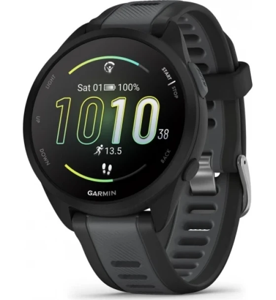 Smartwatch Garmin Forerunner 165, 1.2inch, Curea Silicon, Black-Slate Gray