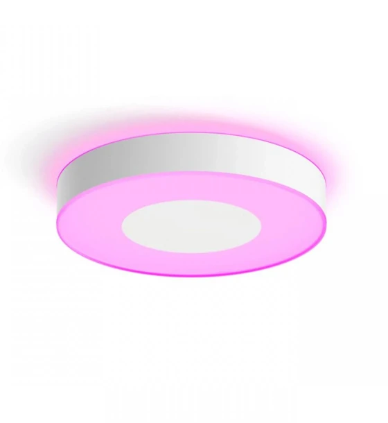 Plafoniera LED RGB Philips Hue Infuse, Bluetooth, 52.5W, 3700 lm, luminaalba si color 2000-6500K, IP20, 42.5cm, Alb