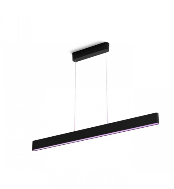 Corp iluminat inteligent Pendul LED RGB Philips Hue Ensis, Bluetooth, 79W 175W, 5500 lm, luminaalba si color 2200-6500K, IP20, 129.8cm, Negru