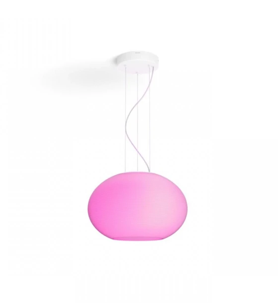 Corp iluminat inteligent Pendul LED RGB Philips Hue Flourish, Bluetooth, 9W 39.5W, 2750lm, lumina alba si color 2000-6500K, IP20, 40.1cm, Alb