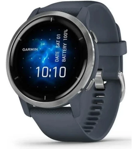 SmartWatch Garmin Venu 2, 1.3inch, Curea Silicon, Blue Granite