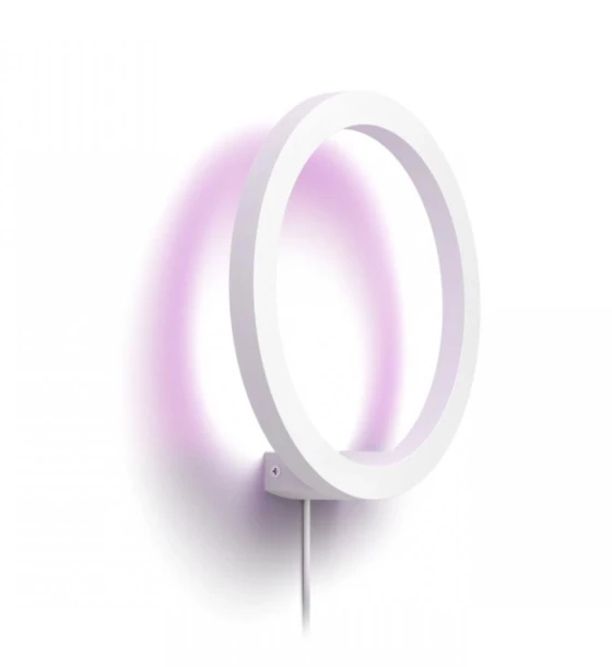Aplica LED RGB Philips Hue Sana, Bluetooth, 20W 175W, 1400 lm, luminaalba si color 2200-6500K, IP20, 25.5cm, Alb
