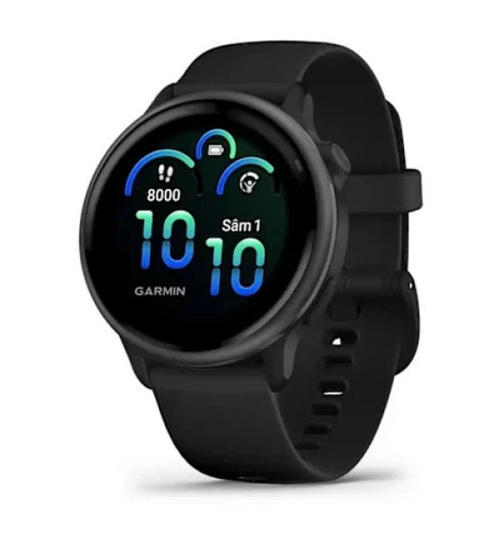 SmartWatch Garmin Vivoactive 6, 1.2 inch, Curea Silicon, Black