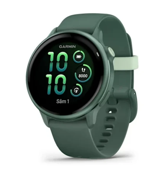 SmartWatch Garmin Vivoactive 6, 1.2 inch, Curea Silicon, Jasper Green