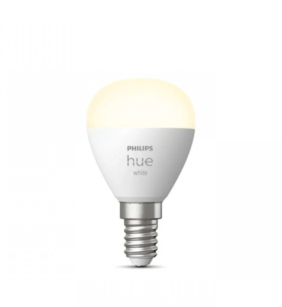 Sursa LED inteligenta Bec LED inteligent Philips Hue P45, Bluetooth, E14, 5.7W, 470 lm, luminacalda 2700K