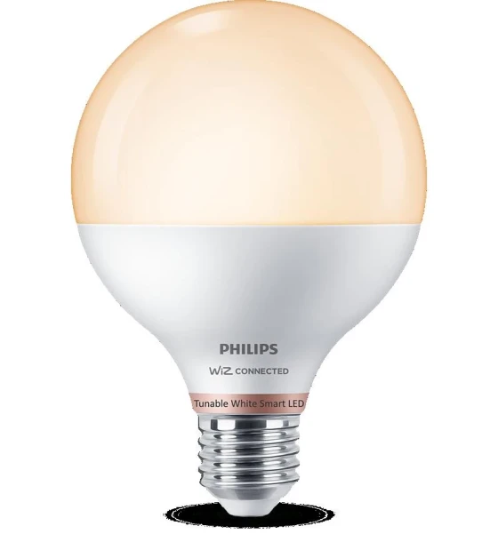 Sursa LED inteligenta Bec LED inteligent Philips Glob G95, Wi-Fi, Bluetooth, E27, 11W 75W, 1055 lm, lumina alba 2700-6500K