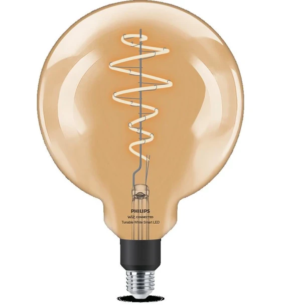 Sursa LED inteligenta Bec LED inteligent vintage decorativ Philips Filament Globe ClearG200, Wi-Fi, Bluetooth, E27, 6.7W 40W, 470 lm, lumina alba 2700-6500K