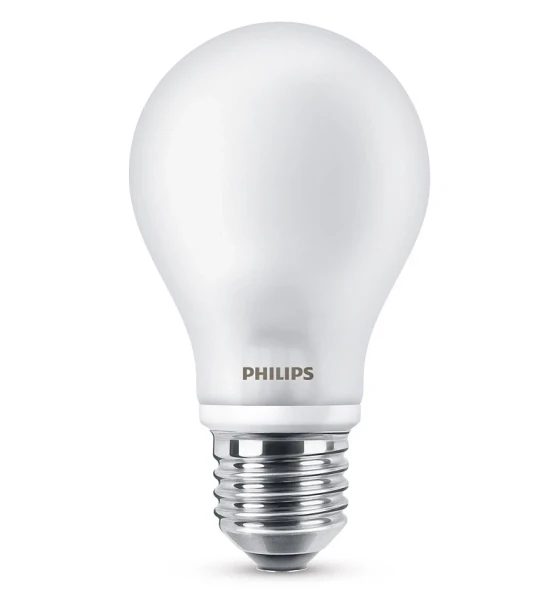 Bec LED Philips Classic A60, E27, 7W 60W, 806 lm, lumina calda 2700K, mat
