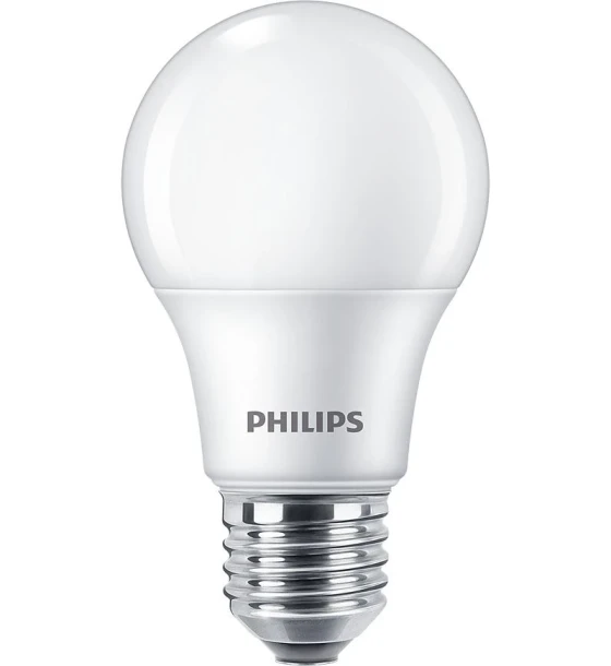 Bec LED Philips A60, E27, 8W 60W, 806 lm, lumina neutra 4000K, mat