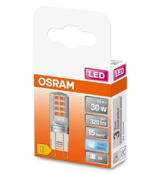 Bec LED Osram PIN, G9, 2.6W 30W, 320 lm, lumina neutra 4000K