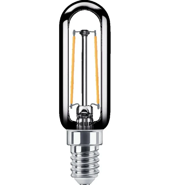 Bec LED Philips Classic T25L, E14, 2.1W 25W, 250 lm, luminacalda 2700K, cu filament