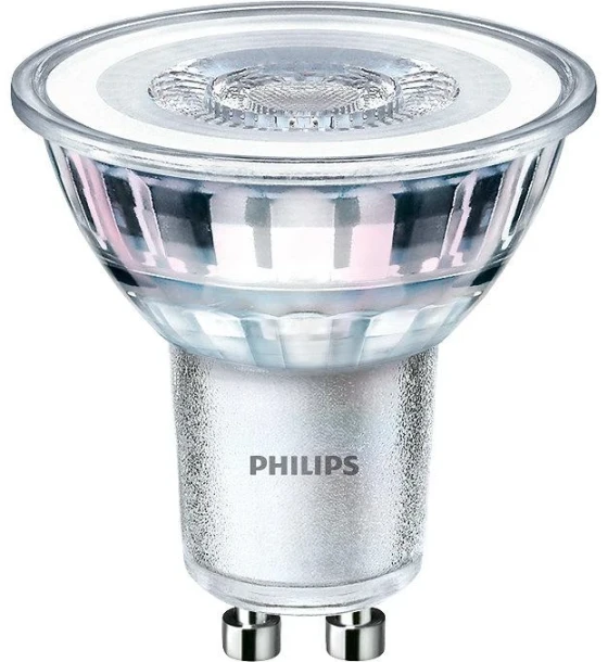 2 Becuri LED Philips Classic Spot, GU10, 4.6W 50W, 355 lm, luminacalda 2700K