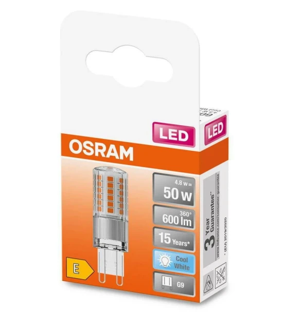 Bec LED Osram PIN, G9, 4.8W 50W, 600 lm, lumina neutra 4000K