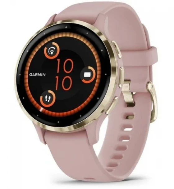 SmartWatch Garmin Venu 3S, 1.2inch, Curea silicon, Pink Dawn-Soft Gold
