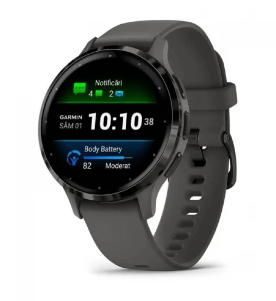 SmartWatch Garmin Venu 3S, 1.2inch, Curea silicon, Black Sesame-Slate