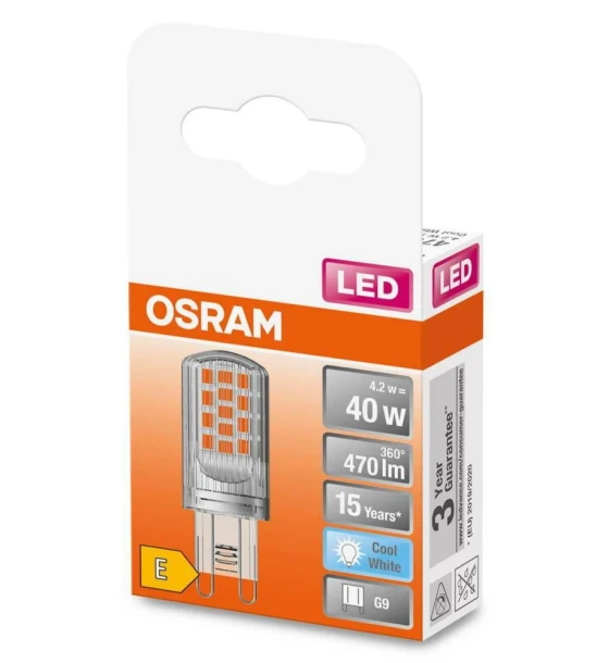 Bec LED Osram PIN, G9, 4.2W 40W, 470 lm, lumina neutra 4000K