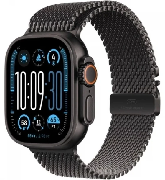 SmartWatch Apple Watch Ultra 2 v2 Titanium, 1.92inch, 4G, Curea Titan S, Black Titanium Case