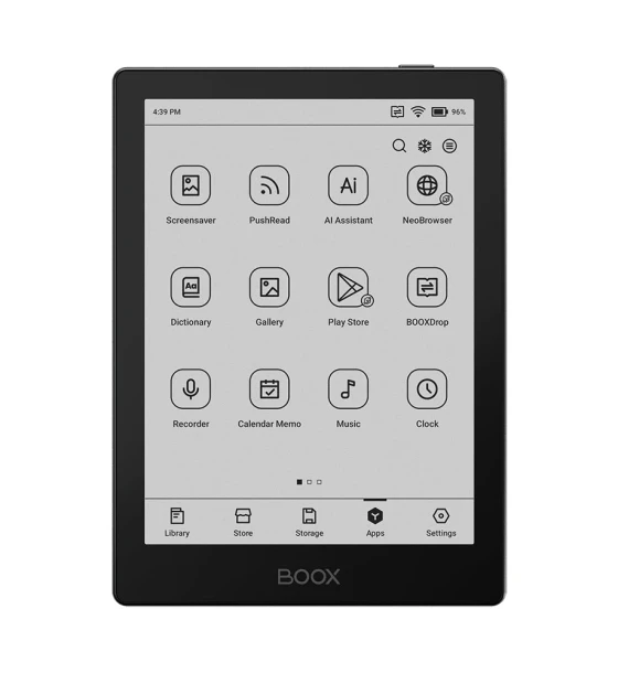 Tableta E-Ink Boox GO 6, 6 inch, Octa-Core, 2GB RAM, 32 GB, Android 12, Negru