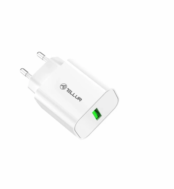 Incarcator priza Tellur USB-A QC3.0, 18W, alb