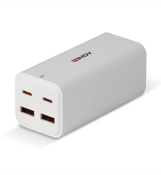 Incarcator Lindy USB Type-A C, intrare EC-C7 Female, iesire 2 x USB Type C Female, 2 x USB Type A Female putere iesire 100-240V 50/60Hz 1.5A 100w Max, material plastic, voltaj iesire 5%