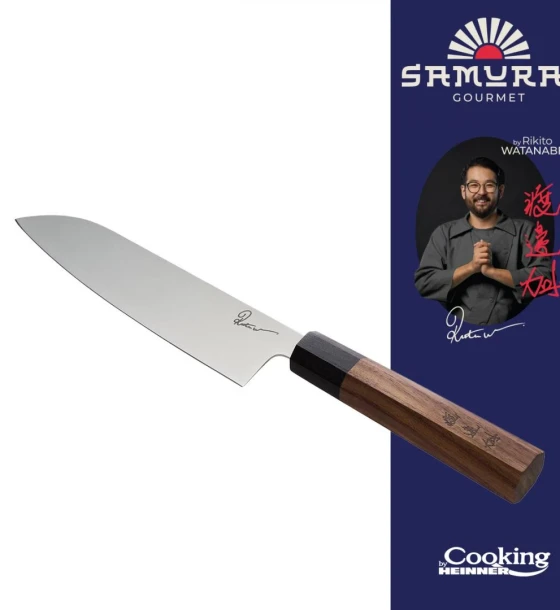 Cutit santoku 18 cm, rikito watanabe, samurai gourmet, cooking by heinner
