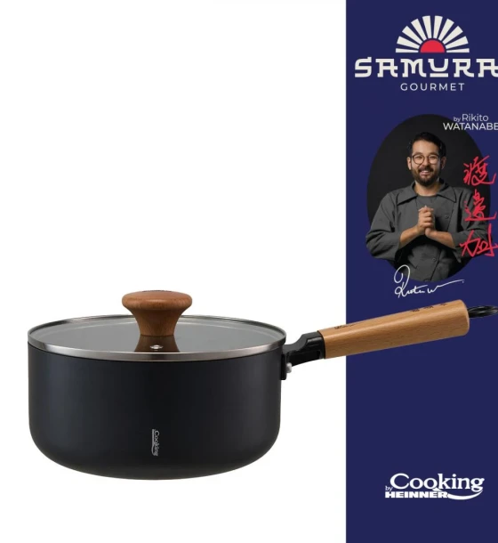 Oala Caserola aluminiu + capac 20X9.5 cm, 2.7L, rikito watanabe, samurai gourmet, cooking by heinner