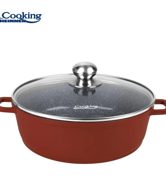 Cratita aluminiu+capac 36x9.5CM, 8.8L, calabria, cooking by heinner