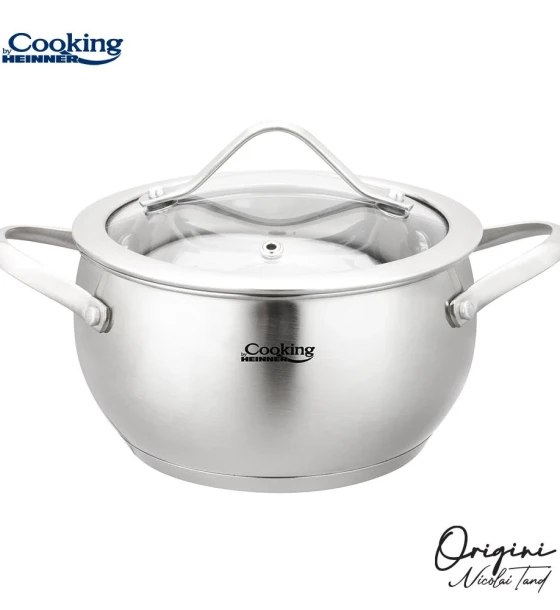 Cratita inox+capac 16X9 cm, 1.8L, nicolai tand, origini, cooking by heinner