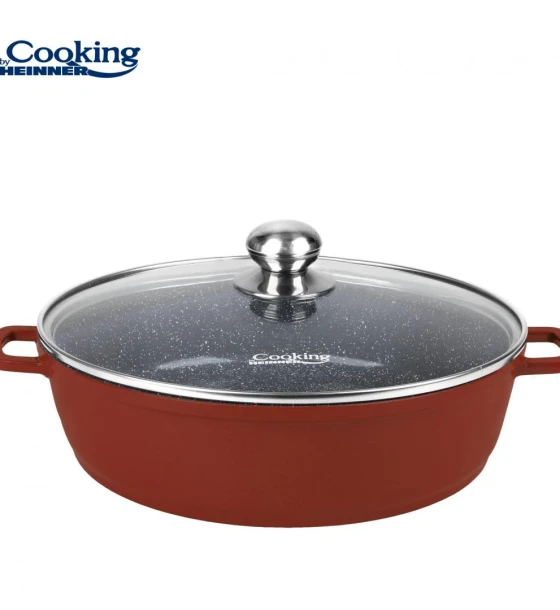 Cratita aluminiu+capac 40x9.8CM, 11 l, calabria, cooking by heinner