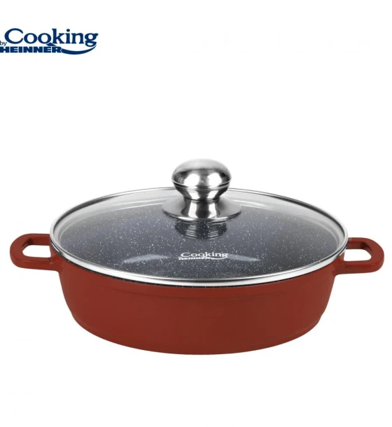 Cratita aluminiu+capac 24X6.5CM, 2.6L, calabria, cooking by heinner
