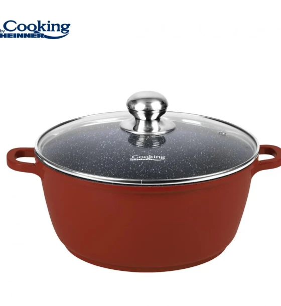 Cratita aluminiu+capac 22X9.5CM, 3 l, calabria, cooking by heinner