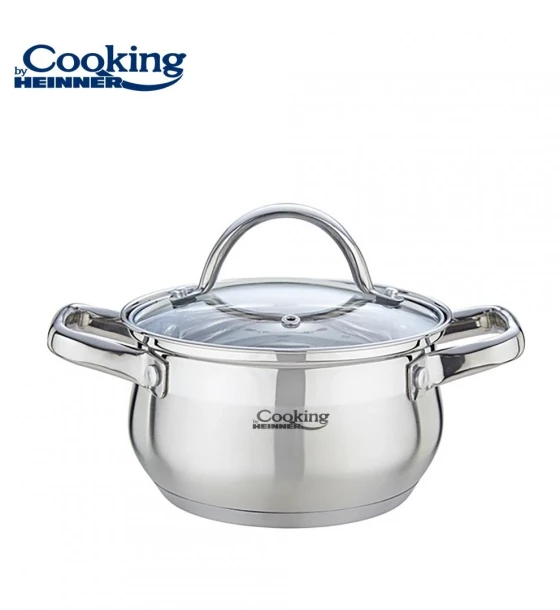 Semioala inox+capac 18 x 10.5 cm, 2.6 l, amira, cooking by heinner