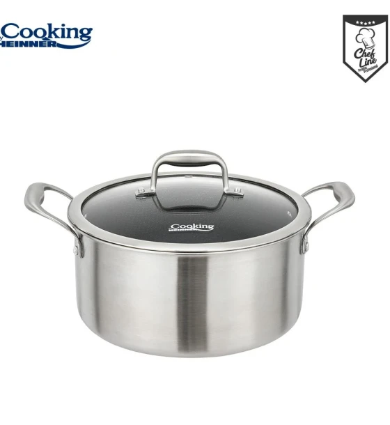 Semioala cu capac, 20x10 cm, 2.8 l TITANIUM3, cooking by heinner