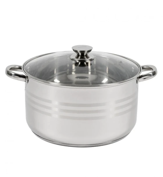 Oala inox+capac 28X15.5 cm, 9 l, myra, cooking by heinner