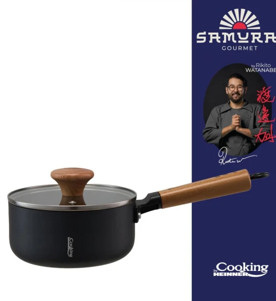 Oala Caserola aluminiu + capac 16X7.5CM, 1.4L, rikito watanabe, samurai gourmet, cooking by heinner