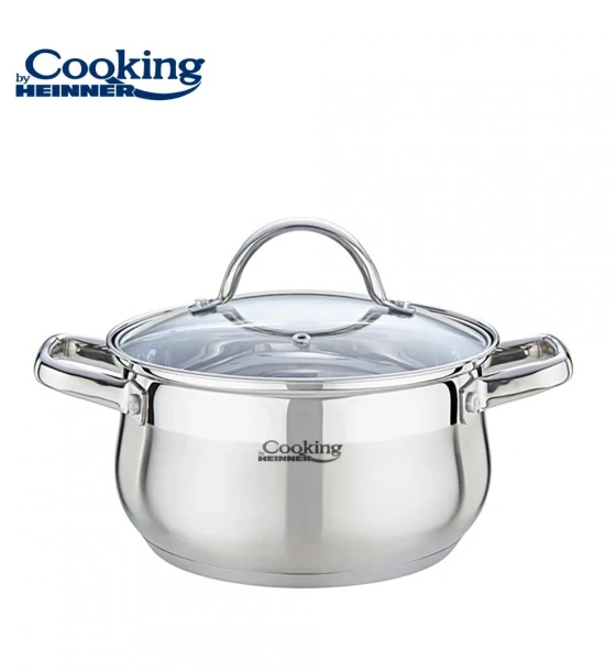 Semioala inox+capac, 22 x 12.5 cm, 4.7 l, amira, cooking by heinner